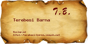 Terebesi Barna névjegykártya