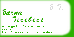 barna terebesi business card